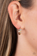 Load image into Gallery viewer, Paparazzi's Starfish Showpiece - Gold &amp; Iridescent hoop earrings
