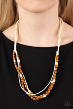 Load image into Gallery viewer, Paparazzi's Summer Odyssey - White Wood Urban necklace

