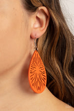 Load image into Gallery viewer, Paparazzi's Sunny Incantations - Orange Wood earrings
