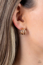 Load image into Gallery viewer, Paparazzi's TRIPLE Down - Gold hoop earrings
