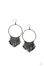 Load image into Gallery viewer, Paparazzi's The Little Dipper - Black hoop earrings
