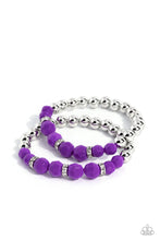 Load image into Gallery viewer, Paparazzi's Two by Two Twinkle - Purple bracelet ~ New Releases
