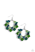 Load image into Gallery viewer, Paparazzi's Wreathed in Watercolors - Green &amp; Blue earrings
