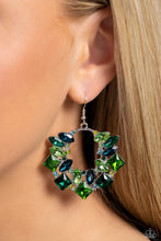 Load image into Gallery viewer, Paparazzi's Wreathed in Watercolors - Green &amp; Blue earrings
