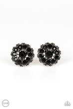 Load image into Gallery viewer, Paparazzi's Business Bedazzle - Black Clip-On earrings
