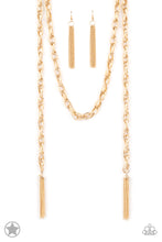 Load image into Gallery viewer, Paparazzi's SCARFed For Attention - Gold necklace (Blockbusters)

