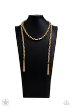 Load image into Gallery viewer, Paparazzi's SCARFed For Attention - Gold necklace (Blockbusters)
