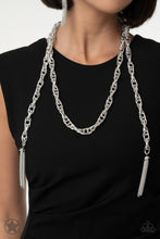 Load image into Gallery viewer, Paparazzi's SCARFed For Attention - Silver necklace (Blockbusters)
