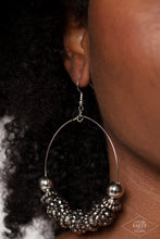 Load image into Gallery viewer, Paparazzi's I Can Take a Compliment - Silver hoop earrings (Life of the Party)
