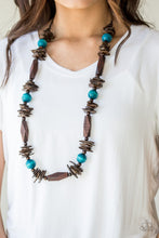 Load image into Gallery viewer, Paparazzi's Cozumel Coast - Blue Wood necklace
