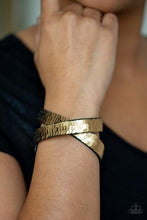 Load image into Gallery viewer, Paparazzi's Under the Sequins - Gold Urban bracelet
