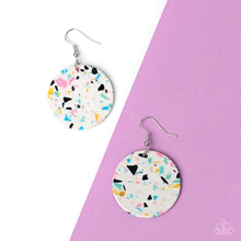 Load image into Gallery viewer, Paparazzi's Tenaciously Terrazzo - White earrings
