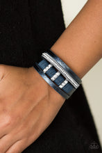 Load image into Gallery viewer, Paparazzi's FAME Night - Blue Urban bracelet
