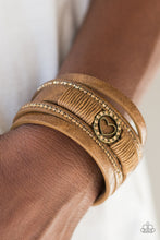 Load image into Gallery viewer, Paparazzi's It Takes Heart - Brass Urban bracelet
