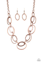 Load image into Gallery viewer, Paparazzi's Bend OVAL Backwards - Copper necklace
