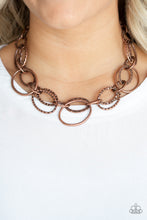 Load image into Gallery viewer, Paparazzi's Bend OVAL Backwards - Copper necklace
