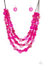 Load image into Gallery viewer, Paparazzi's Barbados Bopper - Pink Wood necklace
