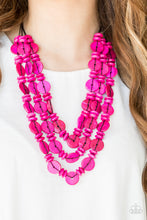 Load image into Gallery viewer, Paparazzi's Barbados Bopper - Pink Wood necklace
