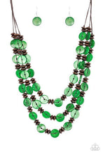 Load image into Gallery viewer, Paparazzi's Key West Walkabout - Green Wood necklace

