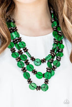 Load image into Gallery viewer, Paparazzi's Key West Walkabout - Green Wood necklace
