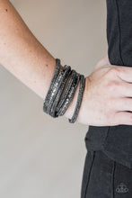 Load image into Gallery viewer, Paparazzi's Rock Star Attitude - Black Urban bracelet
