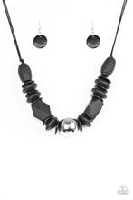 Load image into Gallery viewer, Paparazzi's Grand Turks Getaway - Black Wood necklace
