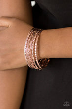 Load image into Gallery viewer, Paparazzi's Straight Street - Rose Gold Bracelet
