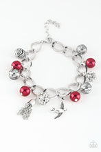 Load image into Gallery viewer, Paparazzi's Lady Love Dove - Red Pearl bracelet
