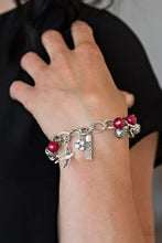 Load image into Gallery viewer, Paparazzi's Lady Love Dove - Red Pearl bracelet
