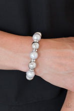 Load image into Gallery viewer, Paparazzi's So Not Sorry - Silver Pearl bracelet
