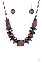 Load image into Gallery viewer, Paparazzi's Pacific Paradise - Purple Wood necklace
