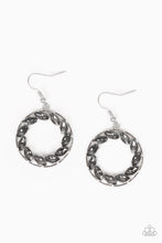 Load image into Gallery viewer, Paparazzi's Global Glow - Silver hoop earrings
