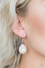 Load image into Gallery viewer, Paparazzi's Star-Crossed Starlet - White Earrings
