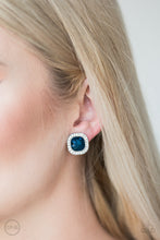 Load image into Gallery viewer, Paparazzi's The Fame Game - Blue Clip-On earrings
