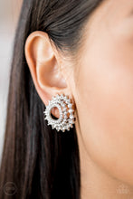 Load image into Gallery viewer, Paparazzi's Buckingham Beauty - White Clip-On earrings
