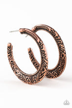 Load image into Gallery viewer, Paparazzi's Rumba Rendezvous - Copper hoop earrings
