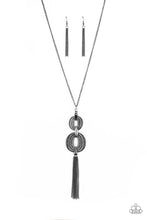 Load image into Gallery viewer, Paparazzi's Timelessly Tasseled - Black necklace
