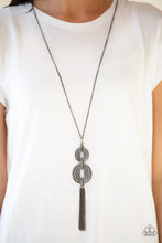Load image into Gallery viewer, Paparazzi's Timelessly Tasseled - Black necklace
