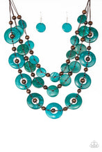 Load image into Gallery viewer, Paparazzi's Catalina Coastin - Blue Wood necklace
