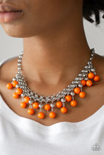 Load image into Gallery viewer, Paparazzi's Friday Night Fringe - Orange necklace

