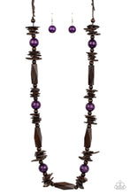 Load image into Gallery viewer, Paparazzi's Cozumel Coast - Purple Wood necklace

