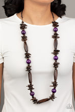 Load image into Gallery viewer, Paparazzi's Cozumel Coast - Purple Wood necklace
