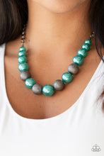 Load image into Gallery viewer, Paparazzi's Color Me CEO - Green Pearl necklace
