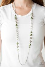 Load image into Gallery viewer, Paparazzi's Uptown Talker - Green Pearl necklace
