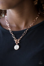 Load image into Gallery viewer, Paparazzi's She Sparkles On - Copper necklace

