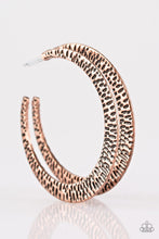 Load image into Gallery viewer, Paparazzi's BEAST Friends Forever - Copper hoop earrings
