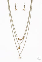 Load image into Gallery viewer, Paparazzi's High Heels and Hustle - Brass Pearl necklace
