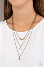 Load image into Gallery viewer, Paparazzi's High Heels and Hustle - Brass Pearl necklace
