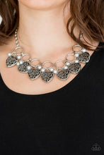 Load image into Gallery viewer, Paparazzi's Very Valentine - Silver Pearl necklace
