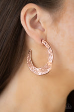 Load image into Gallery viewer, Paparazzi's The HOOP Up - Copper hoop earrings
